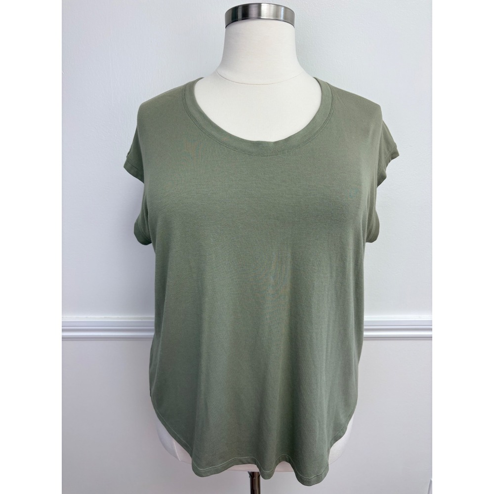 Athleta Cloudlight Stratus Tee Sz 1X Opal Green Lightweight Soft Yoga Oversized
